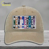 New Jersey License Plate Art Novelty License Plate Hat Unconstructed Cotton / Khaki