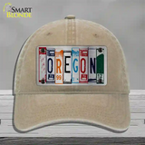 Oregon License Plate Art Novelty License Plate Hat Unconstructed Cotton / Khaki