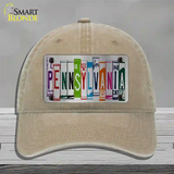 Pennsylvania License Plate Art Novelty License Plate Hat Unconstructed Cotton / Khaki