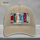 Texas License Plate Art Novelty License Plate Hat Unconstructed Cotton / Khaki