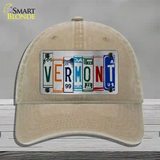 Vermont License Plate Art Novelty License Plate Hat Unconstructed Cotton / Khaki