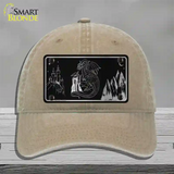 Wizards And Dragons Black Brushed Chrome Novelty License Plate Hat Unconstructed Cotton / Khaki