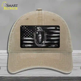 Massachusetts Carbon Fiber Novelty License Plate Hat Unconstructed Cotton / Khaki