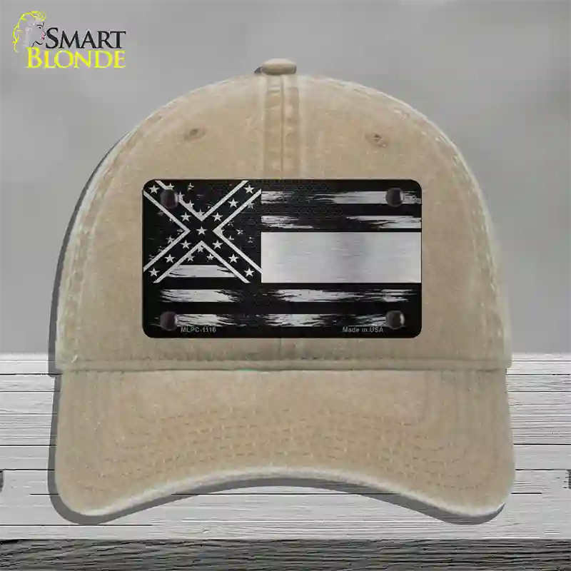 Mississippi Carbon Fiber Novelty License Plate Hat Unconstructed Cotton / Khaki