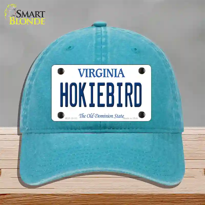 Hokiebird Virginia Novelty License Plate Hat Unconstructed Cotton / Lake Blue