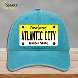 Atlantic City New Jersey Novelty License Plate Hat Unconstructed Cotton / Lake Blue