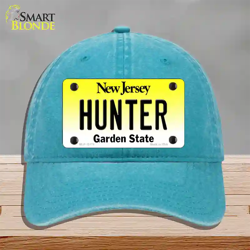 Hunter New Jersey Novelty License Plate Hat Unconstructed Cotton / Lake Blue