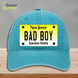 Bad Boy New Jersey Novelty License Plate Hat Unconstructed Cotton / Lake Blue