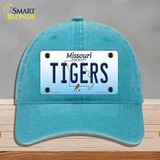 Tigers Missouri Novelty License Plate Hat Unconstructed Cotton / Lake Blue