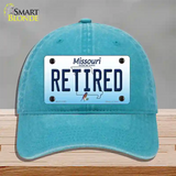 Retired Missouri Novelty License Plate Hat Unconstructed Cotton / Lake Blue