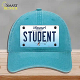 Student Missouri Novelty License Plate Hat Unconstructed Cotton / Lake Blue