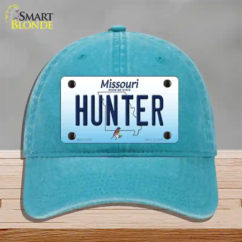 Hunter Missouri Novelty License Plate Hat Unconstructed Cotton / Lake Blue