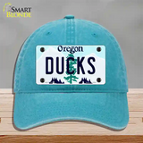 Ducks Oregon Novelty License Plate Hat Unconstructed Cotton / Lake Blue