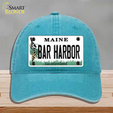 Bar Harbor Maine Novelty License Plate Hat Unconstructed Cotton / Lake Blue