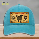 Labrador Retriever Novelty License Plate Hat Unconstructed Cotton / Lake Blue