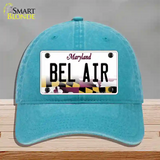 Bel Air Maryland Novelty License Plate Hat Unconstructed Cotton / Lake Blue