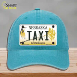 Taxi Nebraska Novelty License Plate Hat Unconstructed Cotton / Lake Blue