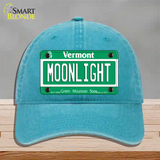 Moonlight Vermont Novelty License Plate Hat Unconstructed Cotton / Lake Blue