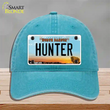 Hunter North Dakota Novelty License Plate Hat Unconstructed Cotton / Lake Blue