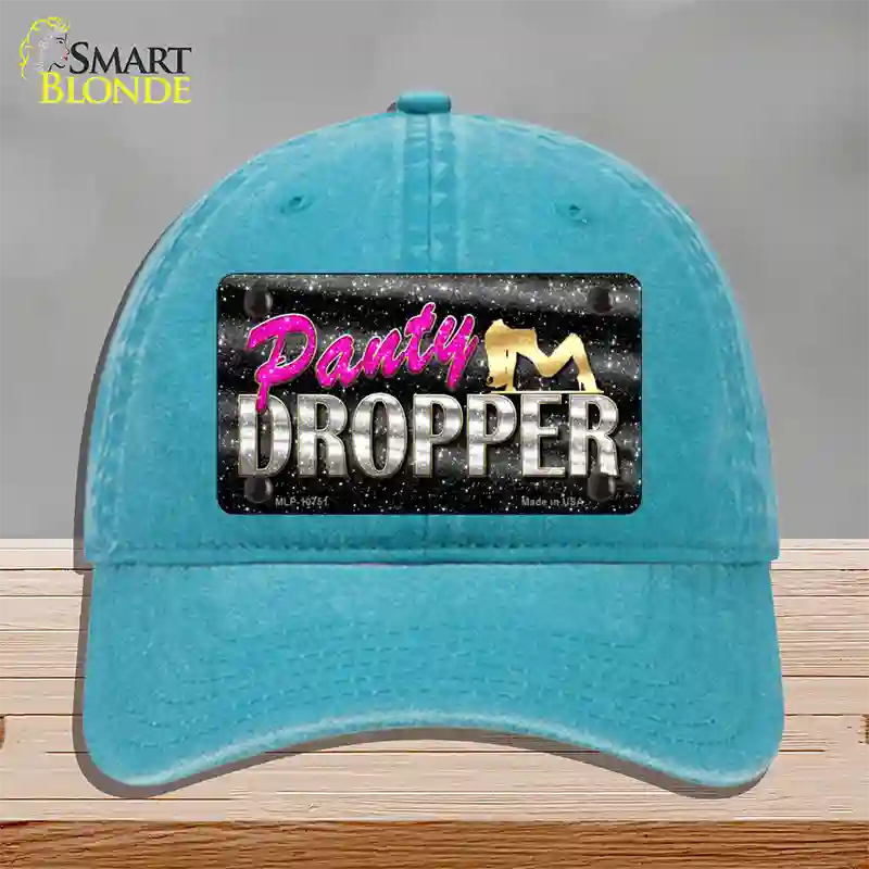 Panty Dropper Novelty License Plate Hat Unconstructed Cotton / Lake Blue