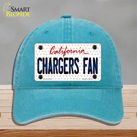 Chargers Fan California Novelty License Plate Hat Unconstructed Cotton / Lake Blue