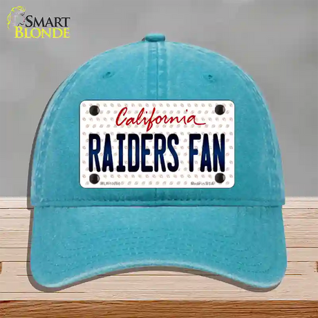 Raiders Fan California Novelty License Plate Hat Unconstructed Cotton / Lake Blue