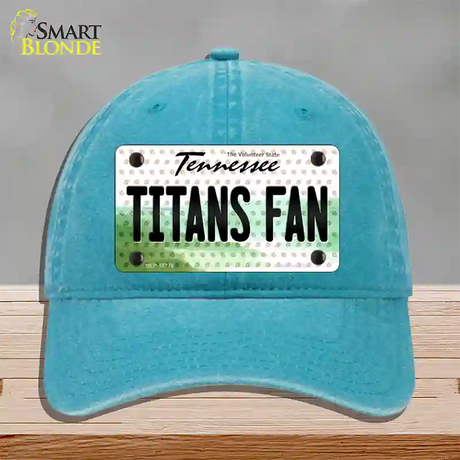 Titans Fan Tennessee Novelty License Plate Hat Unconstructed Cotton / Lake Blue