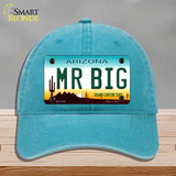 Mr Big Arizona Novelty License Plate Hat Unconstructed Cotton / Lake Blue