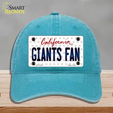 Giants Fan California Novelty License Plate Hat Unconstructed Cotton / Lake Blue