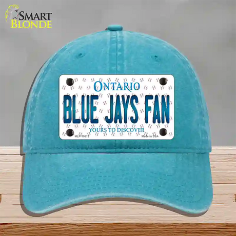 Blue Jays Fan Ontario Novelty License Plate Hat Unconstructed Cotton / Lake Blue