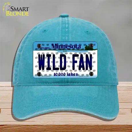 Wild Fan Minnesota Novelty License Plate Hat Unconstructed Cotton / Lake Blue