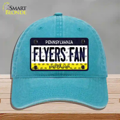 Flyers Fan Pennsylvania Novelty License Plate Hat Unconstructed Cotton / Lake Blue