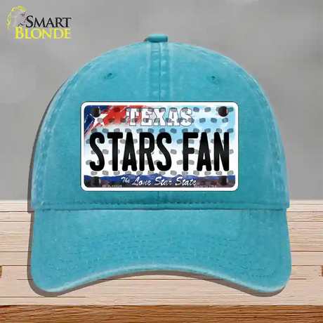 Stars Fan Texas Novelty License Plate Hat Unconstructed Cotton / Lake Blue