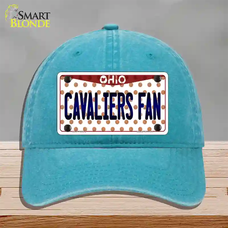 Cavaliers Fan Ohio Novelty License Plate Hat Unconstructed Cotton / Lake Blue