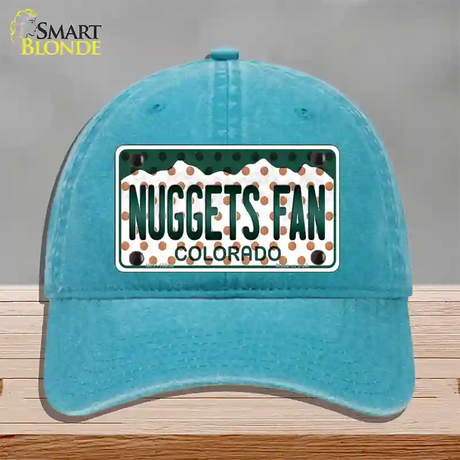 Nuggets Fan Colorado Novelty License Plate Hat Unconstructed Cotton / Lake Blue