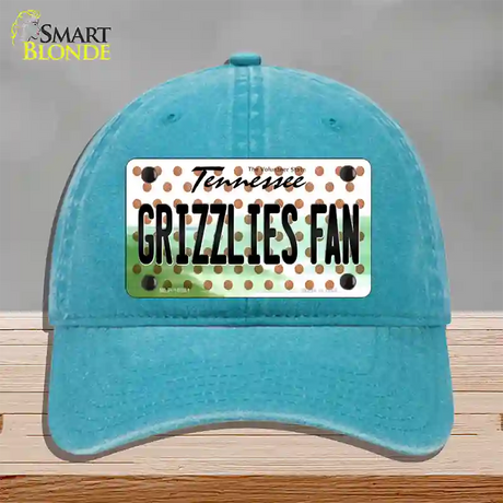 Grizzlies Fan Tennessee Novelty License Plate Hat Unconstructed Cotton / Lake Blue