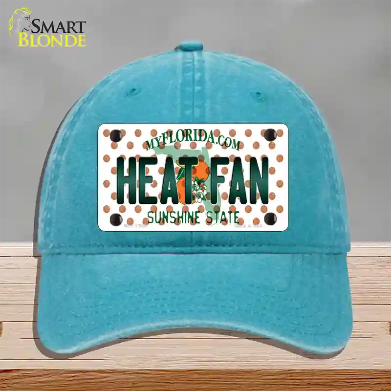 Heat Fan Florida Novelty License Plate Hat Unconstructed Cotton / Lake Blue