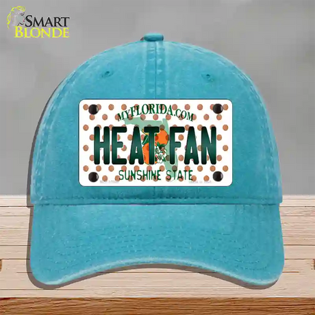 Heat Fan Florida Novelty License Plate Hat Unconstructed Cotton / Lake Blue