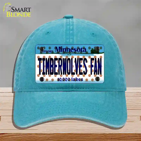 Timberwolves Fan Minnesota Novelty License Plate Hat Unconstructed Cotton / Lake Blue