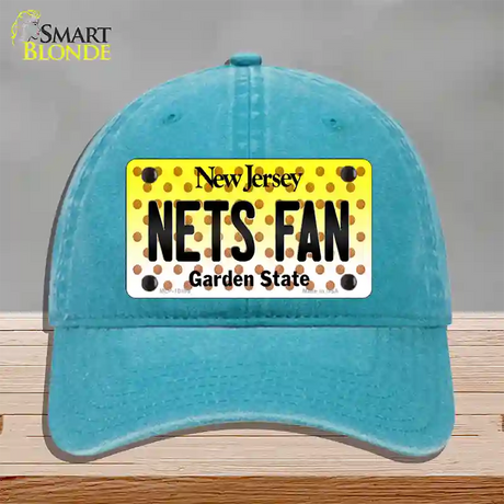 Nets Fan New Jersey Novelty License Plate Hat Unconstructed Cotton / Lake Blue