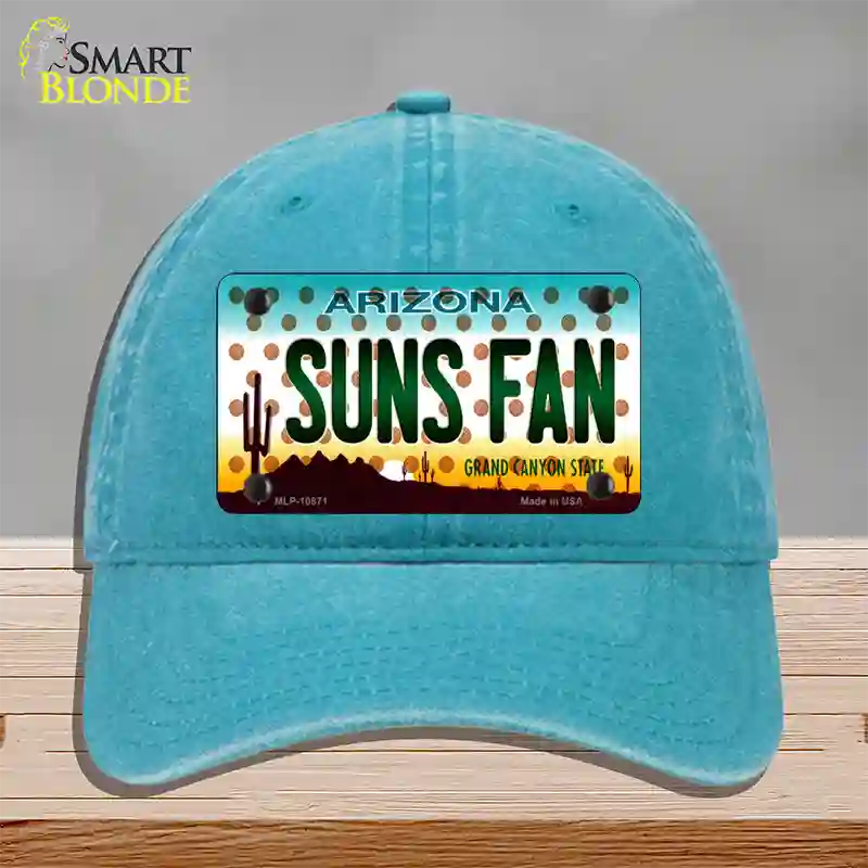 Arizona Suns Fan Novelty License Plate Hat Unconstructed Cotton / Lake Blue