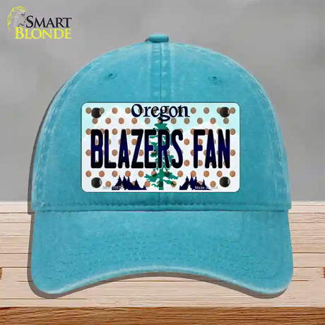 Blazers Fan Oregon Novelty License Plate Hat Unconstructed Cotton / Lake Blue