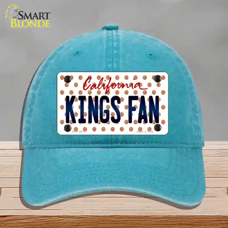 California Kings Fan Novelty License Plate Hat Unconstructed Cotton / Lake Blue