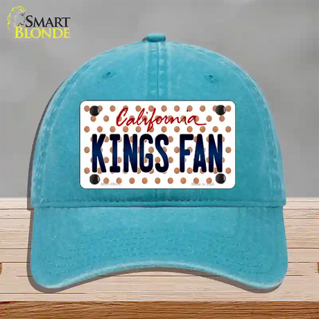 California Kings Fan Novelty License Plate Hat Unconstructed Cotton / Lake Blue