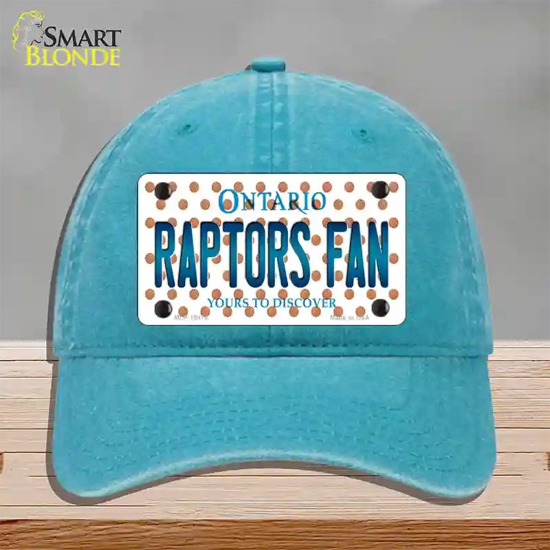 Raptors Fan Ontanio Novelty License Plate Hat Unconstructed Cotton / Lake Blue