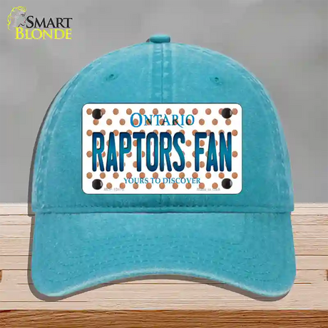 Raptors Fan Ontanio Novelty License Plate Hat Unconstructed Cotton / Lake Blue