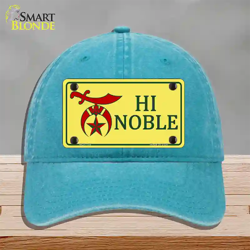 High Noble Novelty License Plate Hat Unconstructed Cotton / Lake Blue