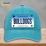 Bulldogs Connecticut Novelty License Plate Hat Unconstructed Cotton / Lake Blue