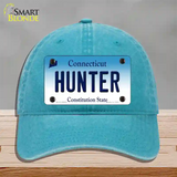 Hunter Connecticut Novelty License Plate Hat Unconstructed Cotton / Lake Blue