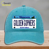 Golden Gophers Minnesota State Novelty License Plate Hat Unconstructed Cotton / Lake Blue